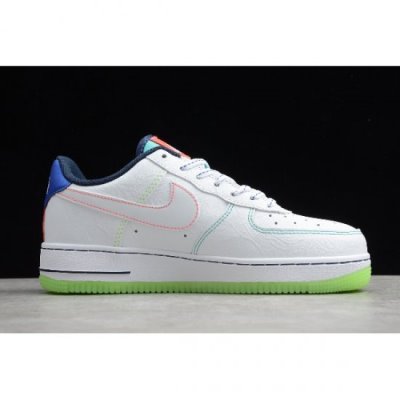 Nike Air Force 1 Low Beyaz / Mavi Kaykay Ayakkabı Türkiye - 25KIPNAM